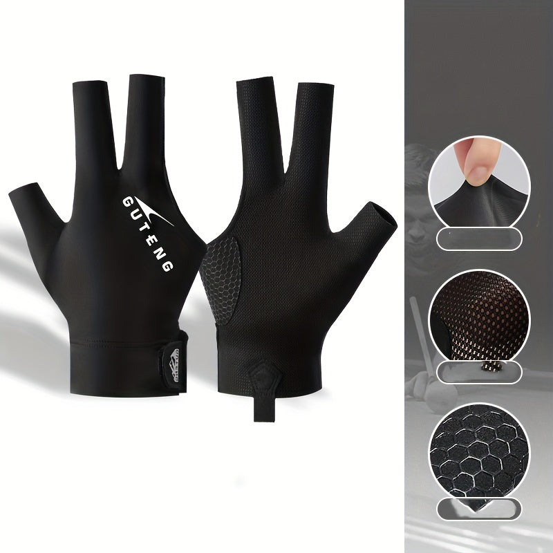 1pc Billiard Three Finger Gloves Snooker Billiards Glove