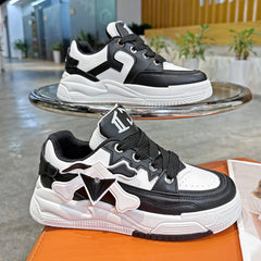 Women's Chunky Sneakers Non-slip Sports Shoes Low Top Thick Bottom