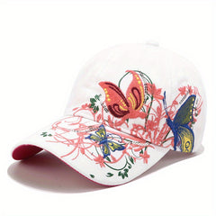 Sequin Butterfly Baseball Cap Outdoor Sunshade Peaked Cap