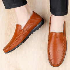 CLOHOO Customizable Leather Loafer Shoes Lightweight Casual Sneakers