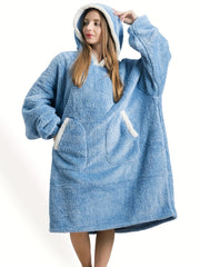 Women's Oversized Wearable Blanket with Pocket