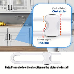 Adjustable Cabinet Locks for Kids Safety - 4 Pack