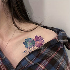 30 Sheets Flowers Temporary Tattoos For Women Waterproof Body Art Stickers