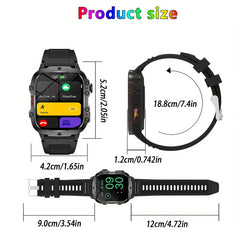 Unisex Smart Watch LED Flashlight Music Alerts Pedometer
