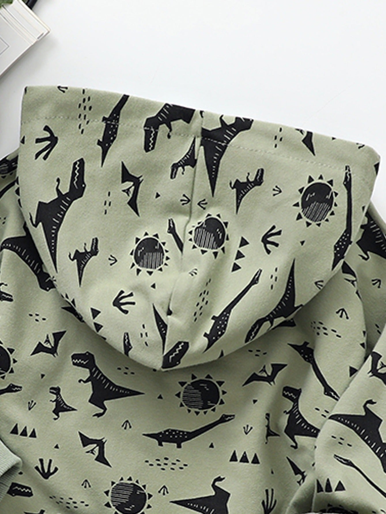 Boys Dinosaur Print Crewneck Hoodie Sweatshirt