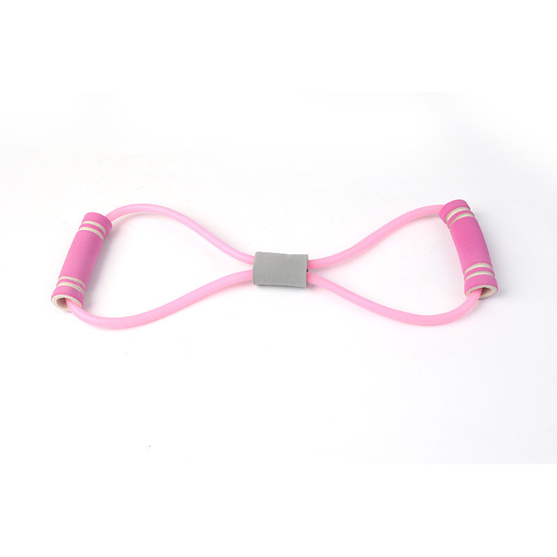 8 Shaped Resistance Band with Padded Handles for Home Workouts