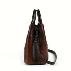 Vintage Embossed Women's Handbag - Fashionable & Spacious Shoulder Bag