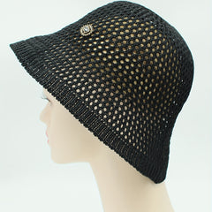 Breathable Crochet Bucket Hat for Women