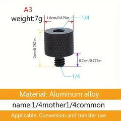 Camera Tripod Adapter Thread 3 8 Female 1 4 Male To 1 4 Male 3 8 Male