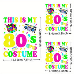 3pcs I Love The 80s Iron On Decals - Retro Pattern DIY Iron On Patches