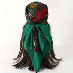 Boho Flower Print Bandana Vintage Scarf Classic Neckerchief