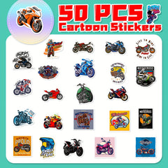 50pcs Motorcycle Club Stickers Waterproof Stickers For Kids Teens Adults