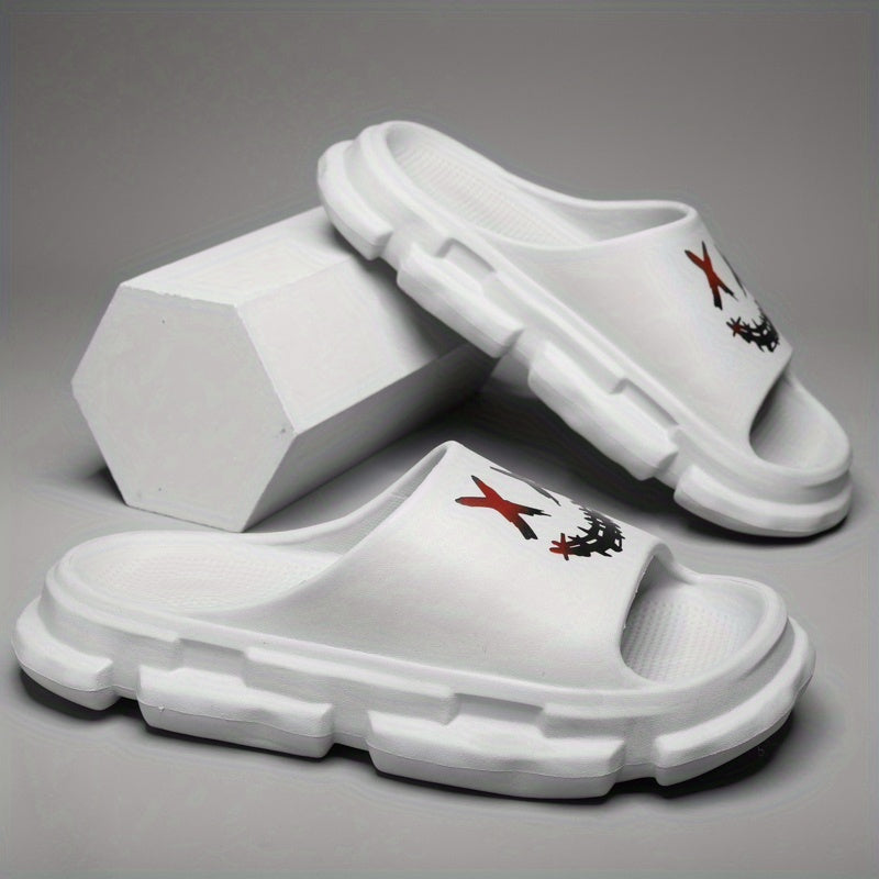 Men's Non Slip Platform Slides Soft Sole Cloud Slides for Indoor Outdoor