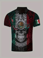 Skull And Eagle Men's Graphic Novelty T shirt Casual Comfy Tees