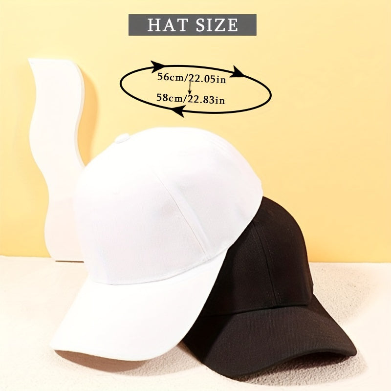 2pcs Couple Baseball Cap Unisex Sun Hat Adjustable Lightweight Golf