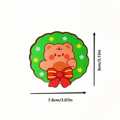 50pcs Mixed Christmas Candy Cards DIY Lollipop Holder Cartoon Animal Paper Clips