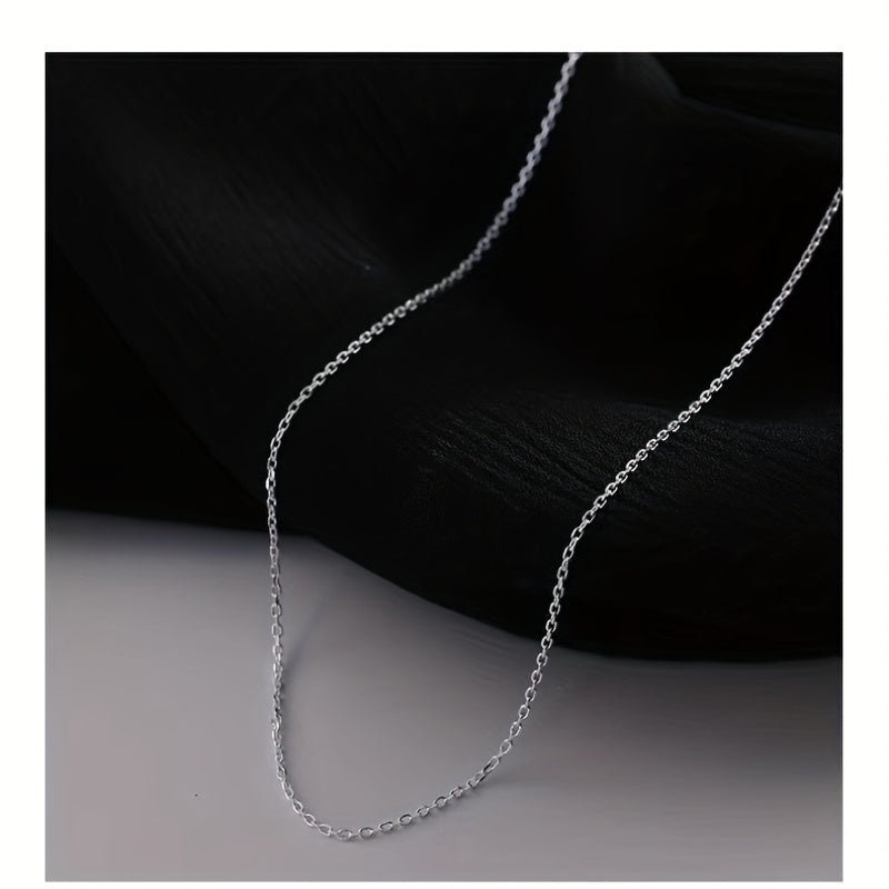 925 Sterling Silver Bead Necklace Chain Adjustable Heart Alphabet DIY