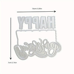 1pc Happy Birthday DIY Metal Embossing Scrapbooking Cutting Die