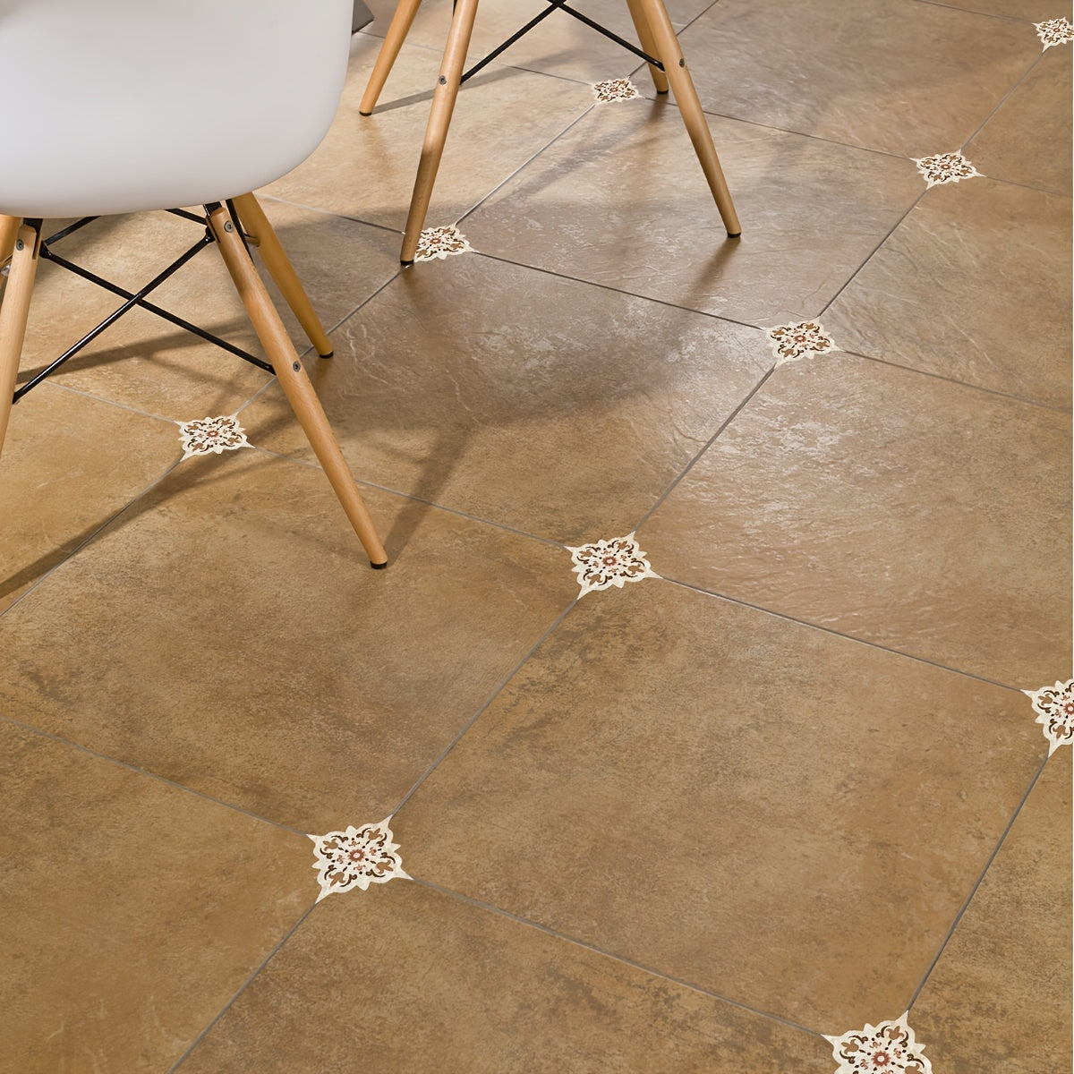 Moroccan Printed Tile Line Stickers Self adhesive Floor Stickers