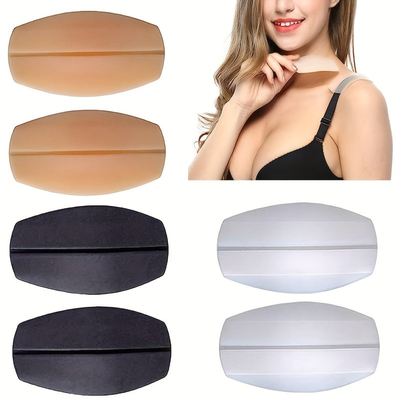 Invisible Silicone Shoulder Pads Non-slip Bra Strap Cushions