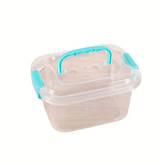 Clear Plastic Storage Box with Latching Lid for Stationery Makeup Toiletry