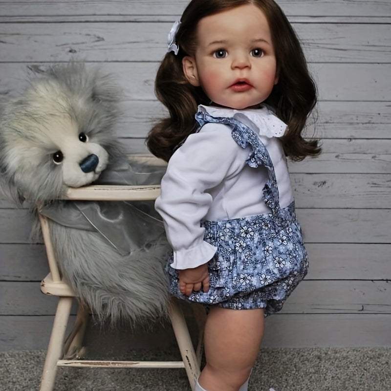 24in Reborn Toddler Girl Doll Soft Touch 3D Skin Art Doll Gift