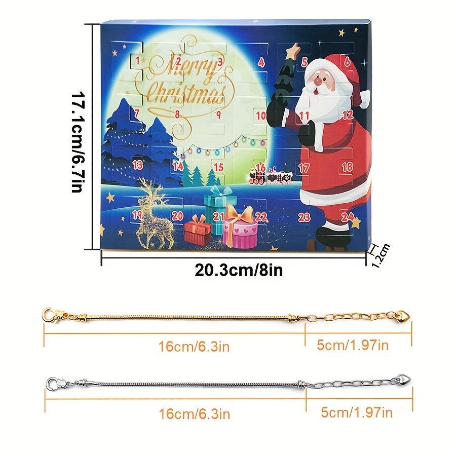 Christmas Advent Calendar 24 Days DIY Bracelet Making Kit for Girls