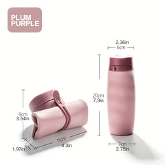 600ml Silicone Foldable Water Cup Sports Fitness Bottle