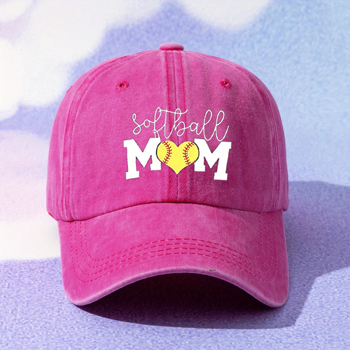 Softball Mom Distressed Sun Hat