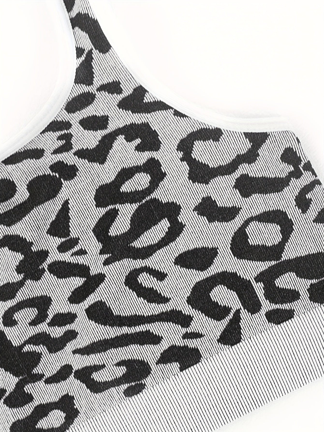 Leopard Seamless Tank Crop Top Backless Sleeveless Top Women's Lingerie