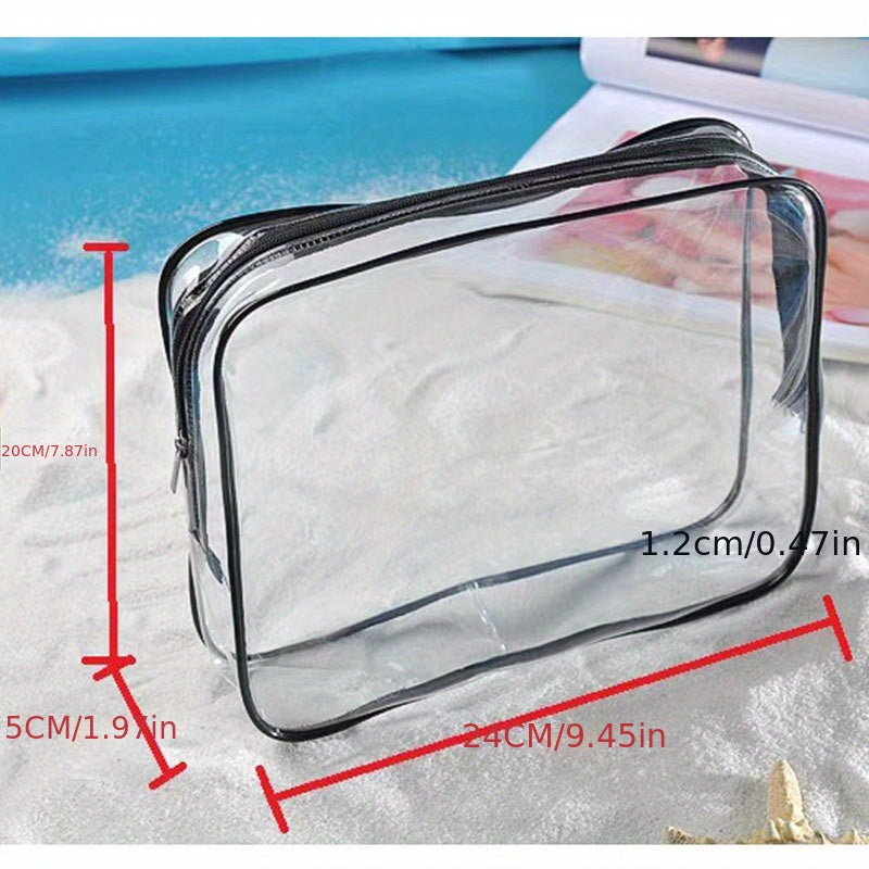 Transparent Makeup Zipper Bag Lightweight Versatile Storage Bag