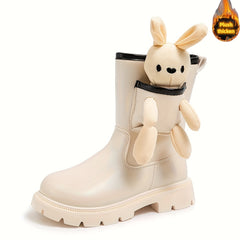 Bear Boots With Zipper For Girls Lightweight Non Slip Boots