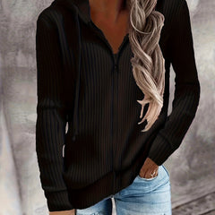 Drawstring Zip Up Hoodie Casual Long Sleeve Hoodie
