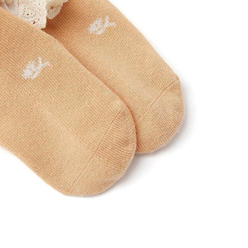Lace Brim Knit Crew Socks for Babies - Soft and Comfortable