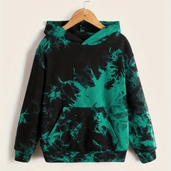 Kid's Tie Dye Hoodie Long Sleeve Top Hooded Pullover Casual Boy's Clothes