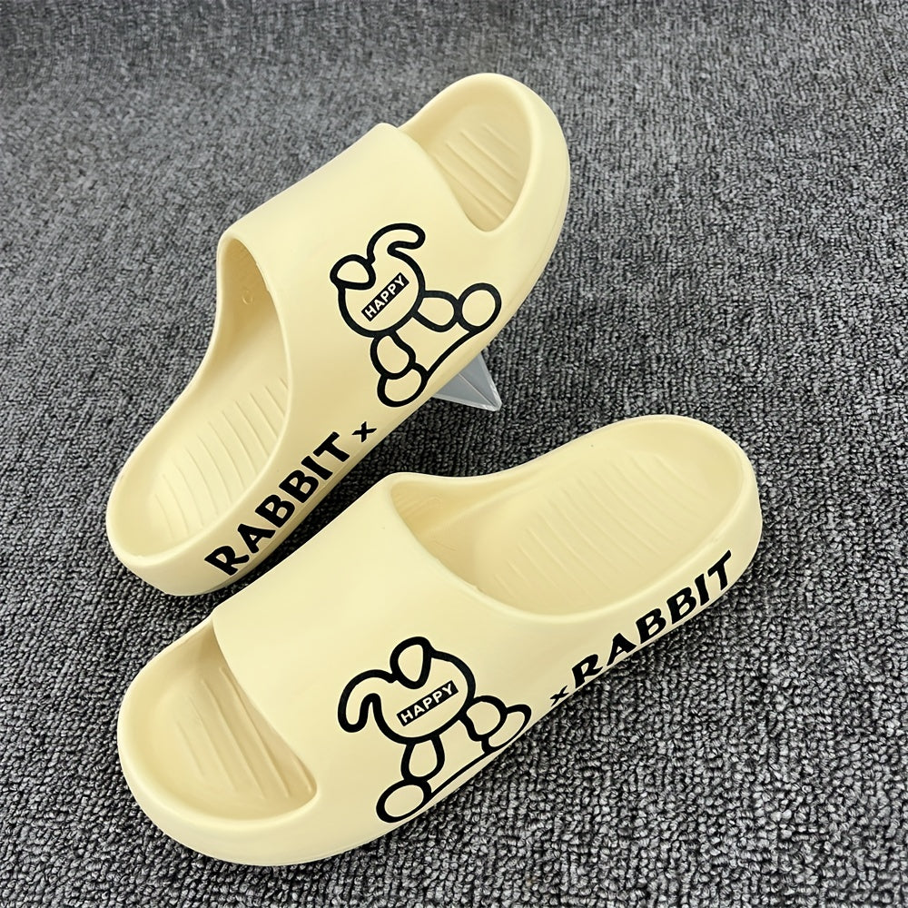 Men's Rabbit Bunny Non Slip Slides Casual Walking Slippers