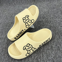 Men's Rabbit Bunny Non Slip Slides Casual Walking Slippers