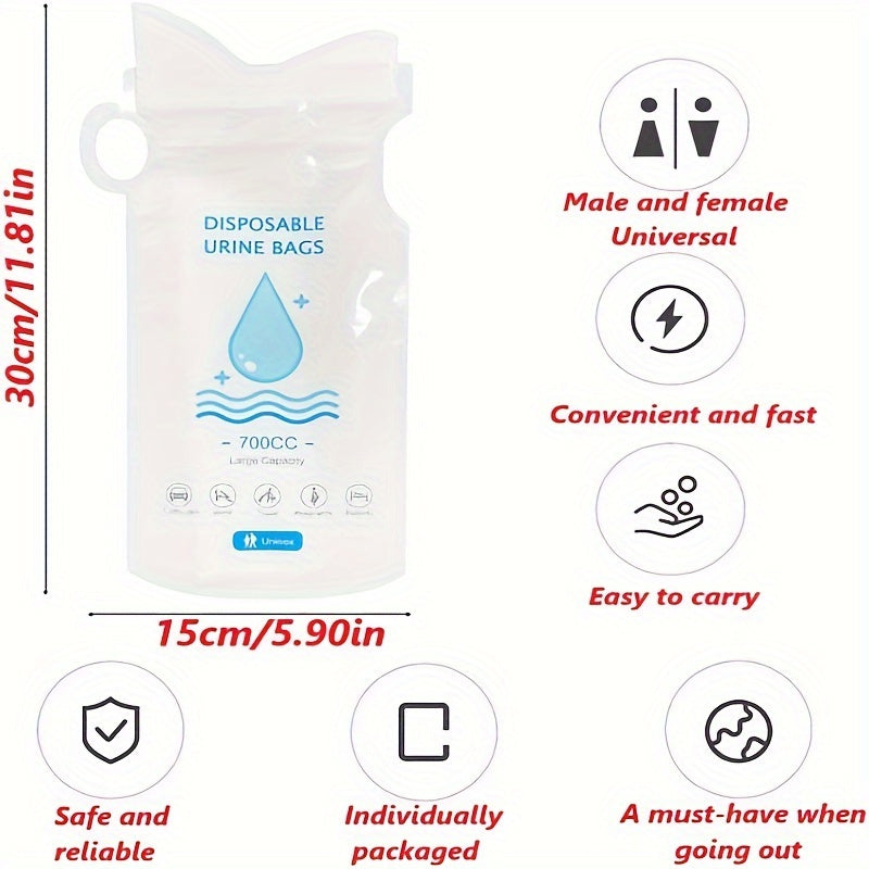 6pcs Emergency Urine Bag Disposable Portable Unisex Travel Vomiting Bag