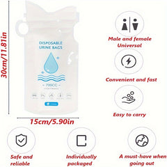6pcs Emergency Urine Bag Disposable Portable Unisex Travel Vomiting Bag