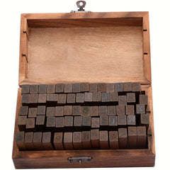 70pcs Rubber Stamp Letters Alphabets Set Vintage Wooden Number and Symbol Stamps