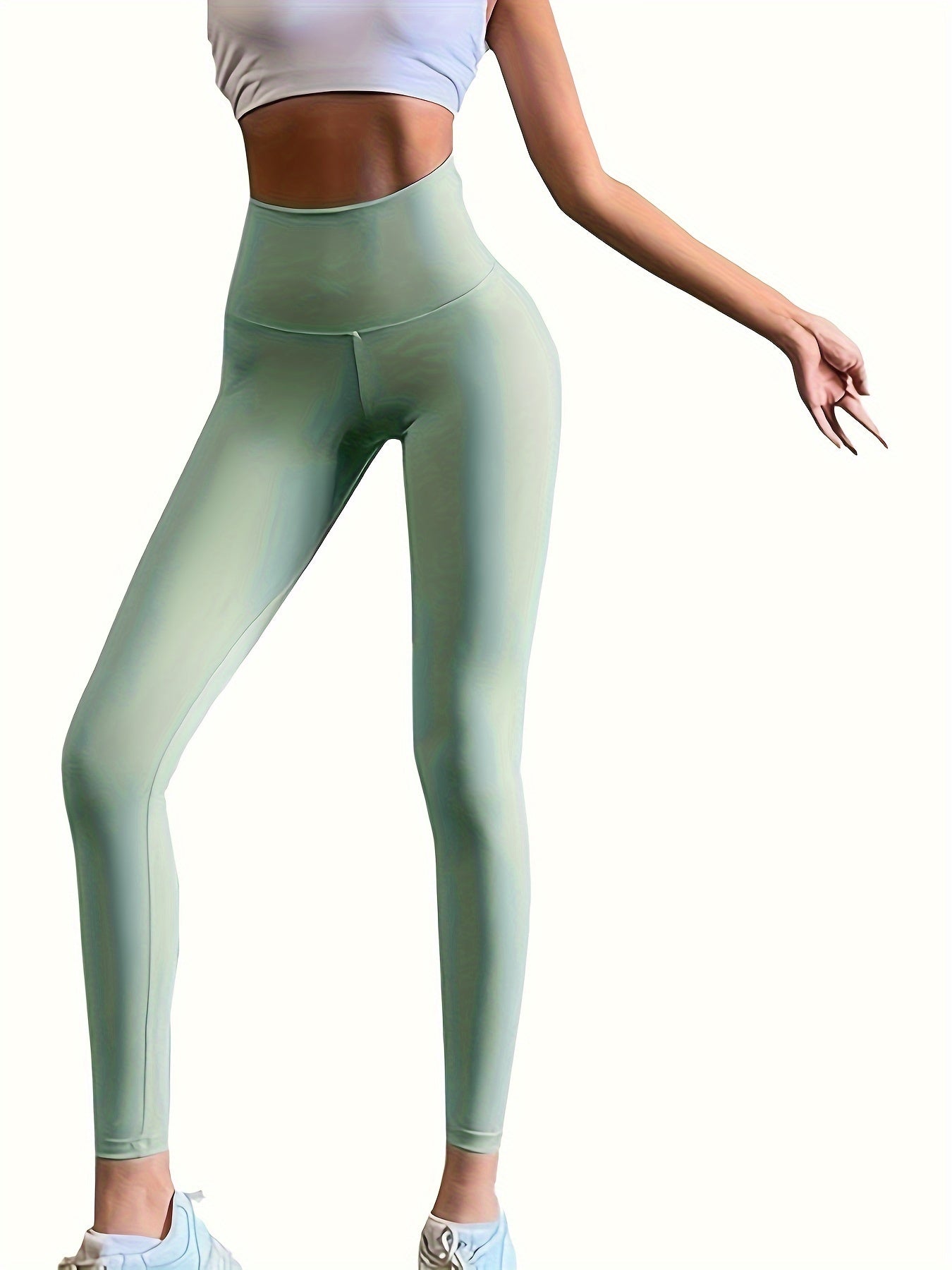 Bow Decor Yoga Pants High Waist Slim Fit Workout Leggings