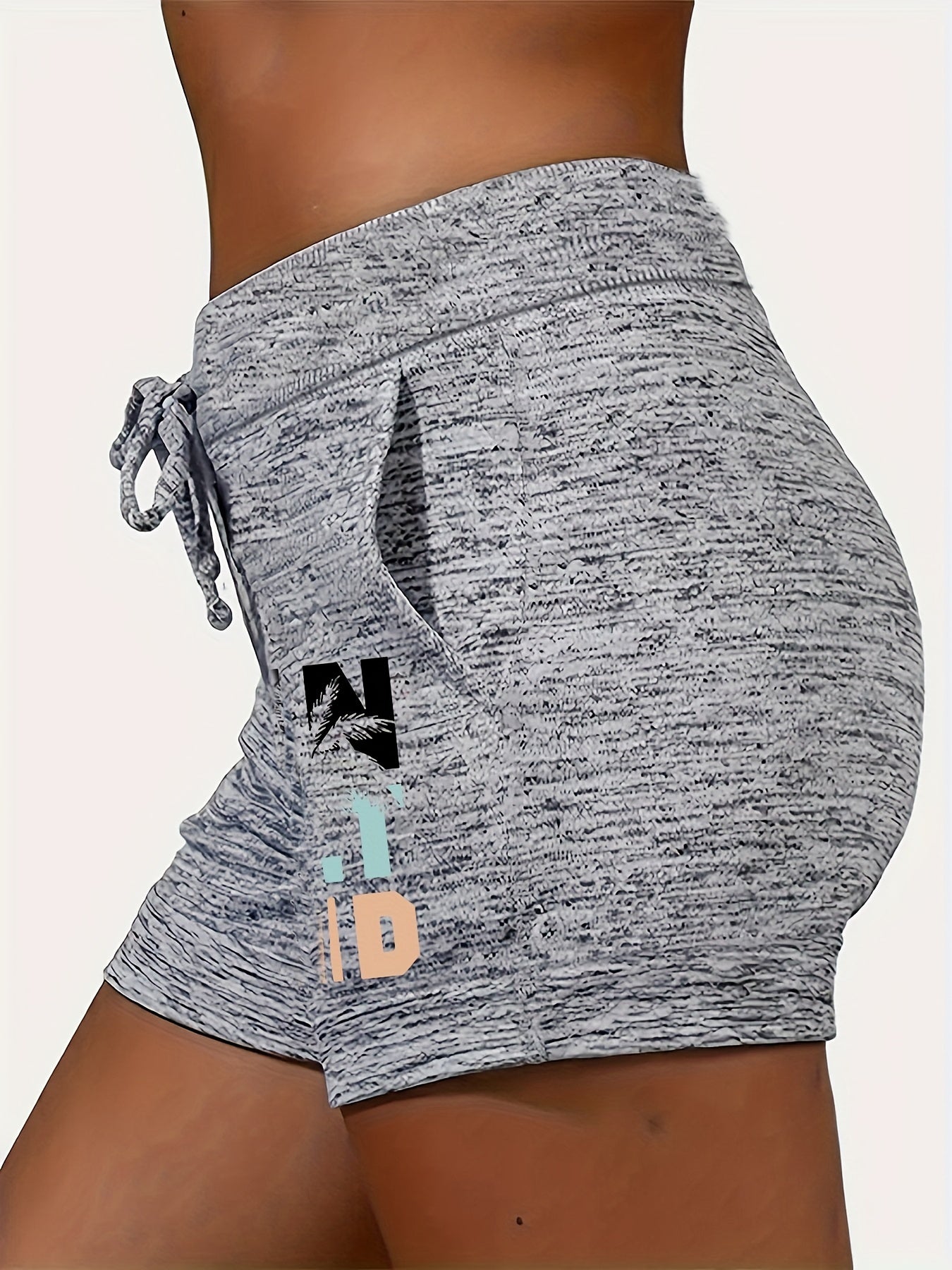 Sun Salt Sand Print Drawstring Shorts for Summer & Spring