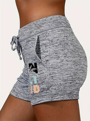 Sun Salt Sand Print Drawstring Shorts for Summer & Spring