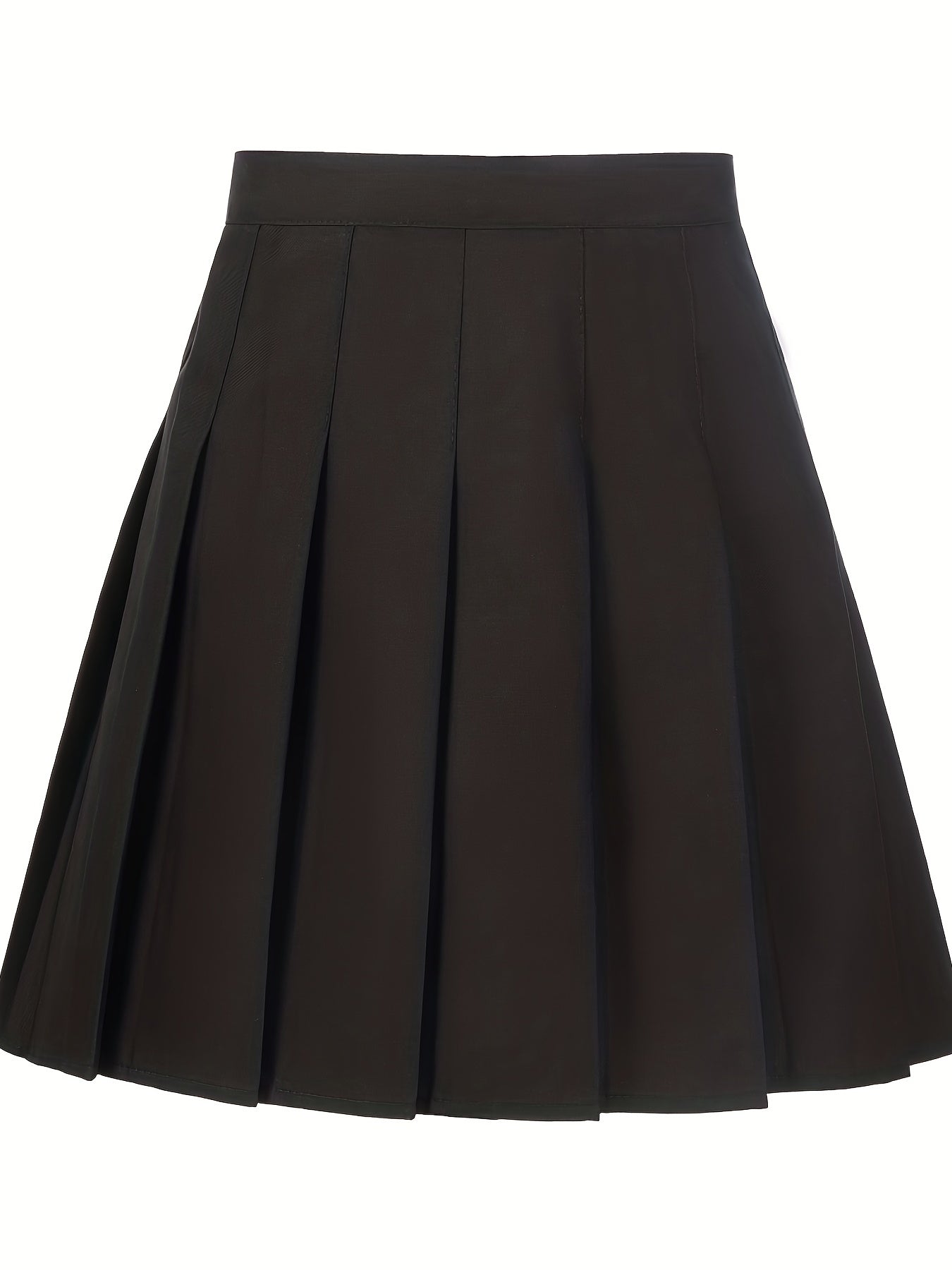 Kid Girls' Pleated Skirt High Waist Preppy Skirt Multicolor Optional