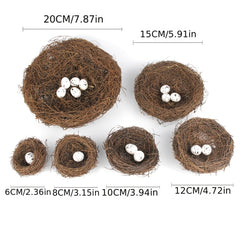 Easter Party Decorations Bird House with Nest & Eggs