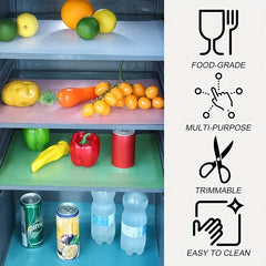6pcs Pink Refrigerator Shelf Mats Moisture Proof Anti-Slip