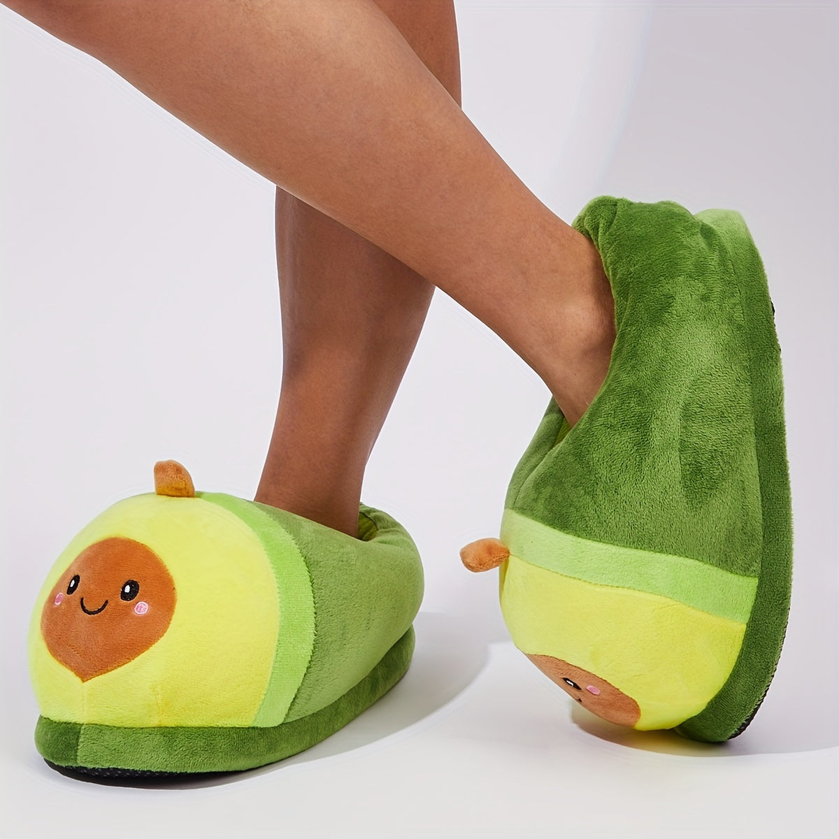 Avocado Decor Slippers Closed Toe Slip On Warm Home Shoes