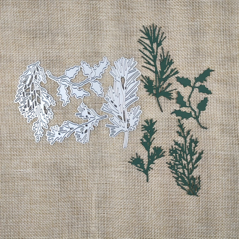 Leaves Set Frame Metal Cutting Dies Scrapbooking Silvery Carbon Steel Embossing
