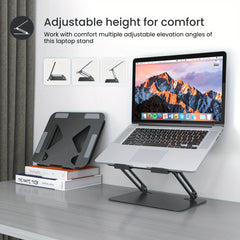 Collapsible Metal Laptop Desktop Stand Foldable Desk Clip Holder