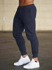 Men's Solid Drawstring Sweatpants Pocket Casual Comfy Jogger Pants